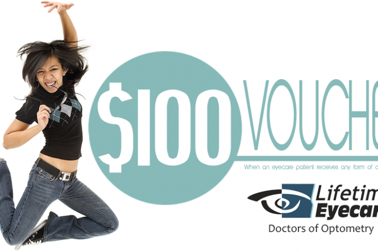 Get a $100 Voucher when Getting an Eye Exam